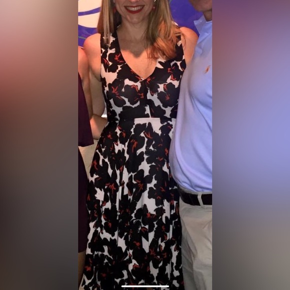 A.L.C. Floral Silk Dress sz 6 - Picture 3 of 4